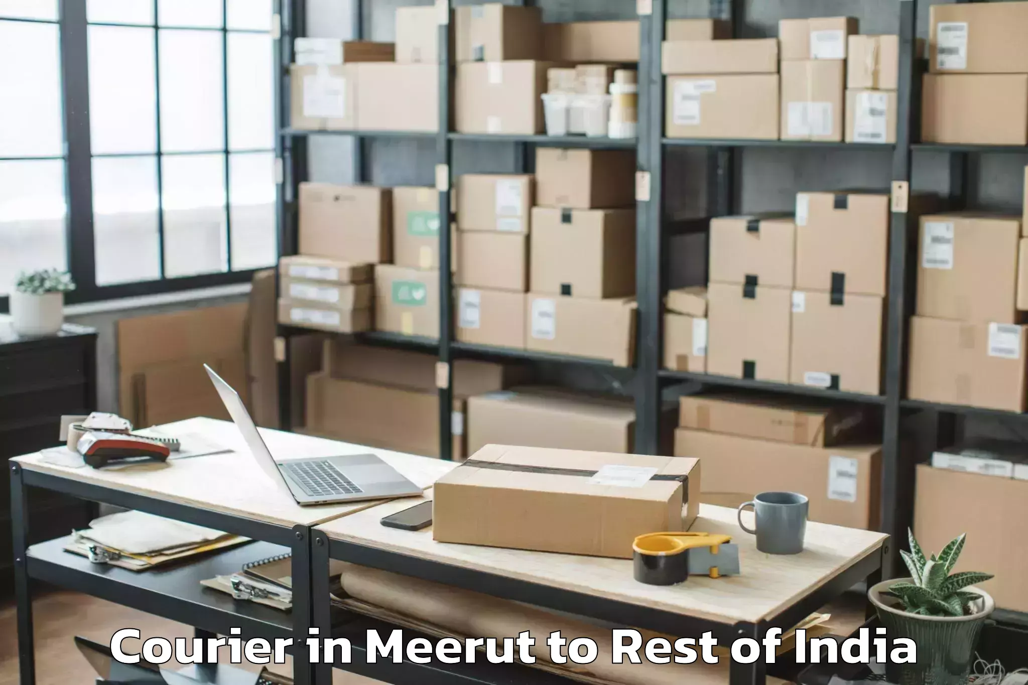 Top Meerut to Mopom Adipasi Courier Available